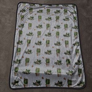NWOT Cactus Baby Blanket Lovey Soft Fleece Sherpa 30x40 RN 119741